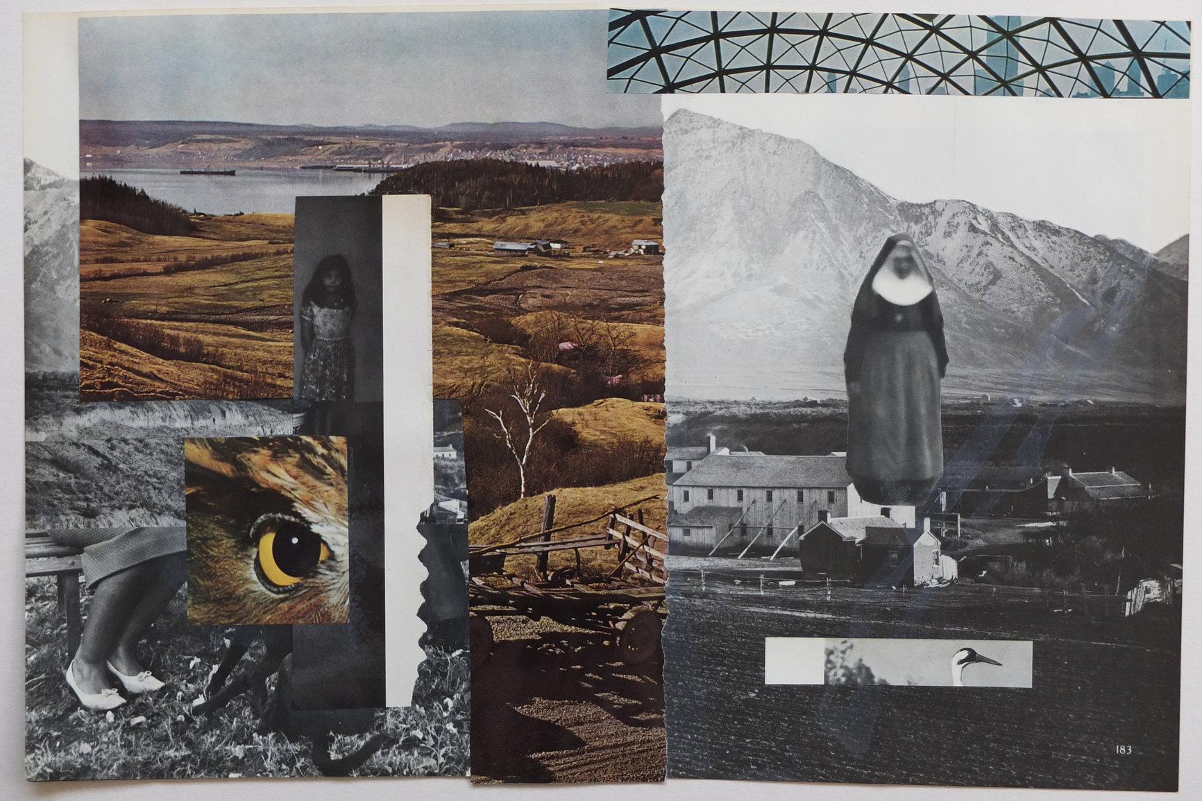 Gilad Kahana, Piano, 2016, Collage, 27x41cm