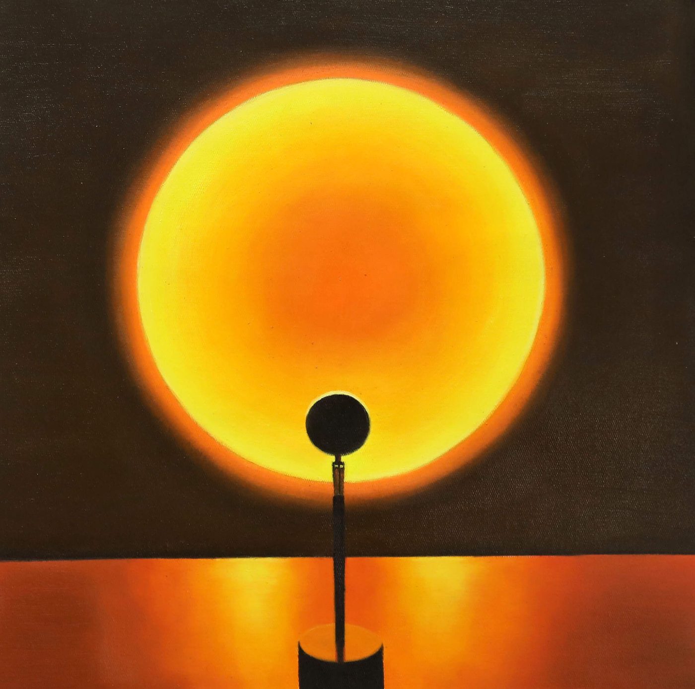 -Shay Kun, Four Walls and a Roof, 2022, Oil on canvas, 46 x 46 cm